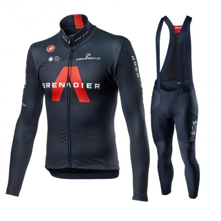Set Fietsshirt Lange Mouw + Lange Koersbroek 2021 Ineos Grenadiers N001